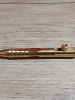 Mini pen keychain new, made of brass