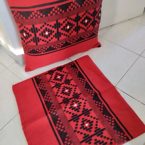 Woven pillowcases new, set of 2, 55x50 cm