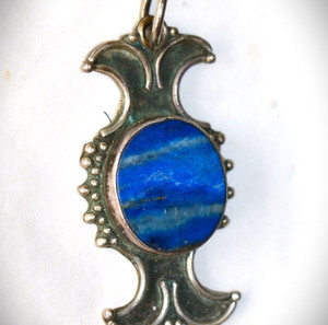 Mενταγιόν κρεμαστό Lapis λάπης, Ασήμι sterling silver 925 - κλείσιμο καταστήματος SBTS020