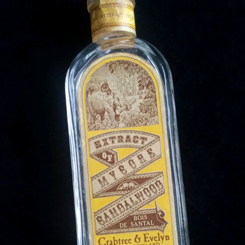 Empty bottle used Extract of Mysore Sandalwood Crabtree & Evelyn