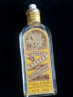 Empty bottle used Extract of Mysore Sandalwood Crabtree & Evelyn
