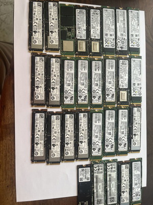 NVMe M.2 256GB SSD дискове, различни модели Intel, Skhynix, Samsung, Micron
