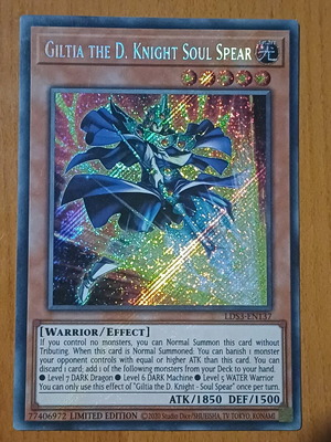 Yu Gi Oh Giltia The D.Knight Soul Spear card new Limited Edition