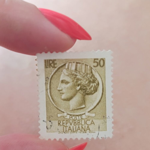 Italian Siracusana 50 Lire Stamp like new