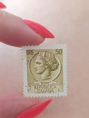 Italian Siracusana 50 Lire Stamp like new