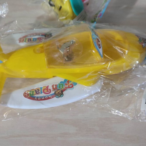 Plastic toys airplane and motorcycle new, set of 2