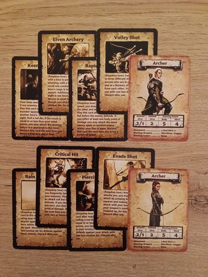 HeroQuest Archer Hero expansion like new with 8 skill cards