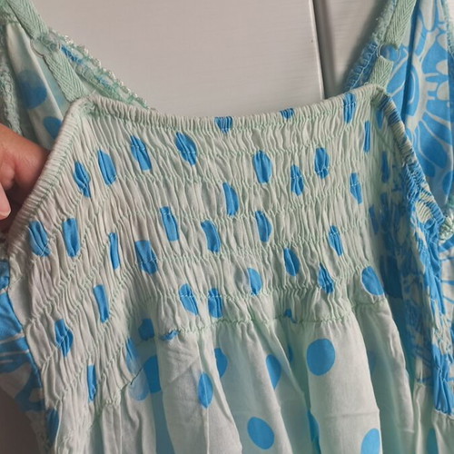 Summer maxi dress, turquoise, airy and feminine