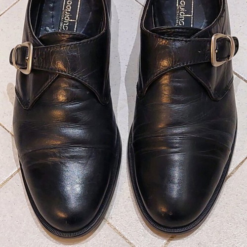 Kosmidis branded leather men's shoes like new, size 42.5, black