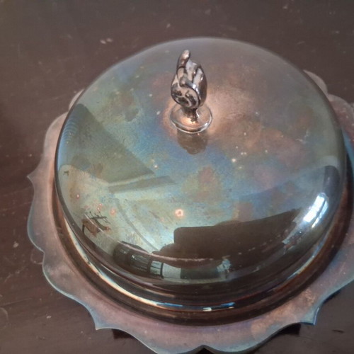 Mini dish with lid like new, diameter 12.5 cm