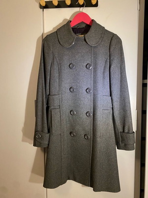 Pull&Bear coat 60% wool 40% viscose like new, gray