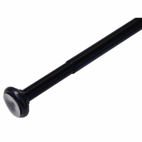 Aluminum bathroom curtain rod like new, black 115-220 cm