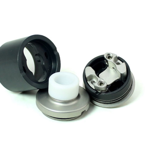 SXK Biochip 22mm BF RDA Rebuildable Atomizer used, black steel