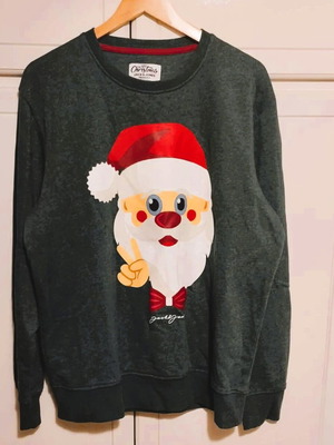 Christmas unisex sweatshirt Jack & Jones XL like new, green multicolor