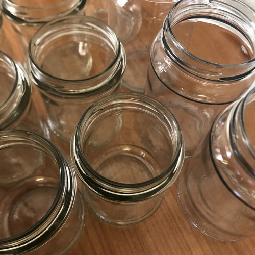 Glass jars set of 10, 4 x 370 ml and 6 x 180 ml