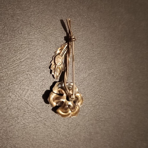 JewelArt 925 Sterling Silver Vintage Rose Brooch
