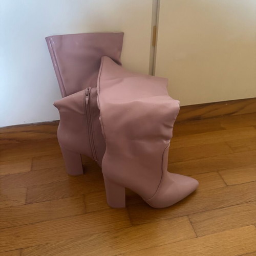 Tsoukalas Shoes pink boots size 38 new, synthetic leather