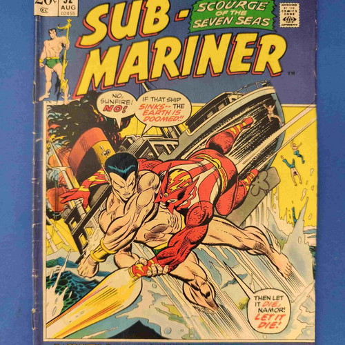Sub-Mariner 52 comic book used, 1st appearance of Dragon Lord
