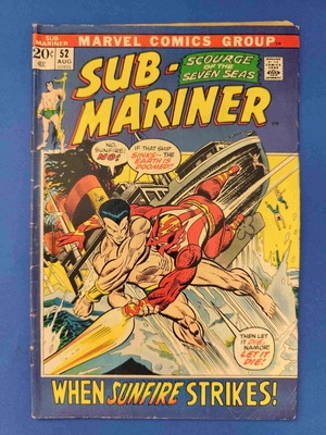 Sub-Mariner 52 comic book used, 1st appearance of Dragon Lord