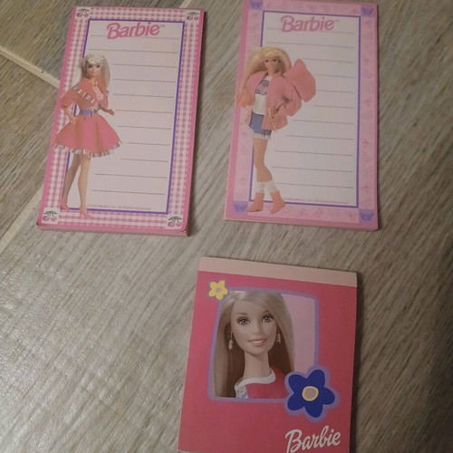 Barbie collectible notepads like new, set of 3 pieces