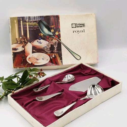 Klee Blatt-Rose German cutlery set used, stainless steel