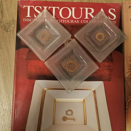 Tsitouras ashtrays like new, collectible with books and catalog