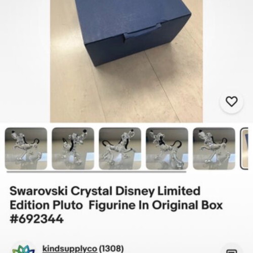 Swarovski Disney Pluto crystal figure like new with box