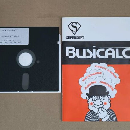 Busicalc Supersoft Commodore Disk used with clam box