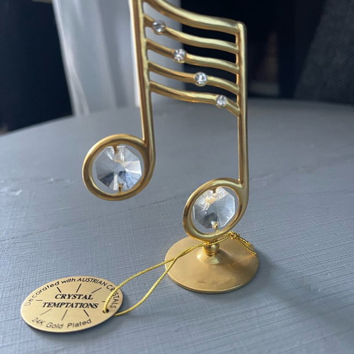 Gold plated 24K decoration with Austrian crystals Crystal temptations