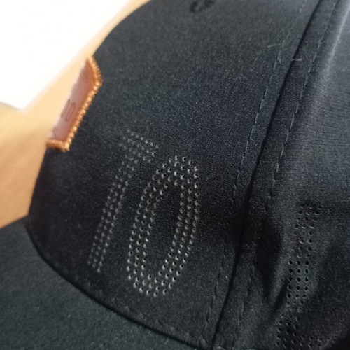 Toledo hat from Spain like new, black, embroidered badge