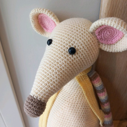 Handmade knitted mouse new 52cm gift