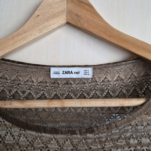 Zara knit sweater like new, brown and beige striped, size S-M