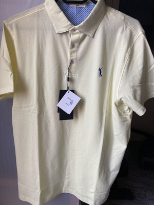 Nove 11 Milano men's short sleeve shirt new, cotton, XL, yellow