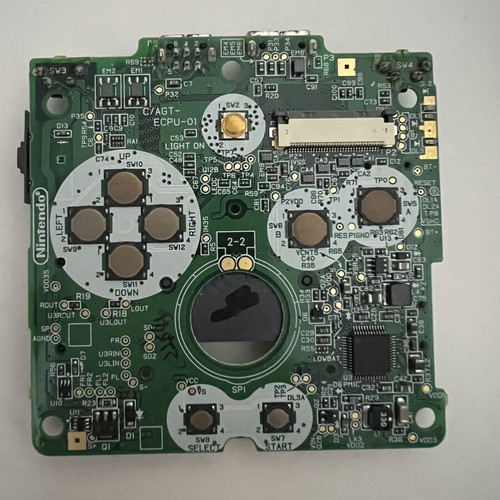 Gameboy Advance SP 101 motherboard with charger port damage