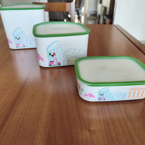 Tupperware food storage containers Italy design set like new