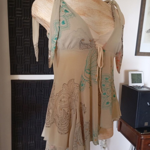 Lynne vintage blouse used, beige mint, size M