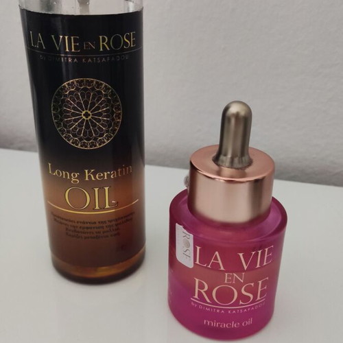 La Vie En Rose set keratin oils like new