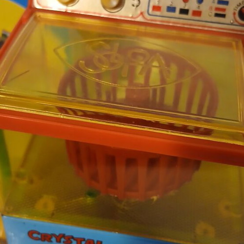 Solpa tin toy dishwasher from the 1970s, used, missing lid