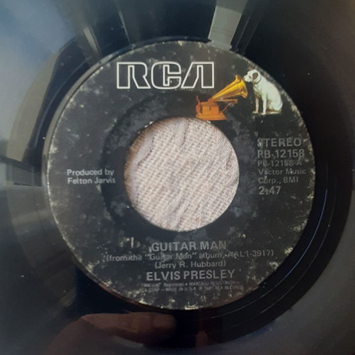 Elvis Presley Guitar Man / Faded Love 7" US σινγκλ, RCA, 1981