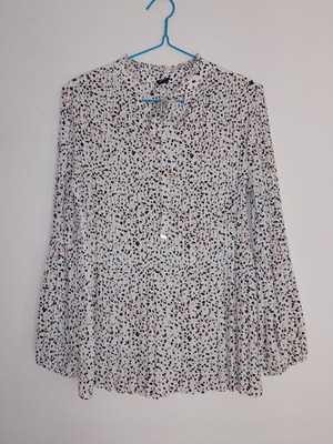 S.Oliver Black Label women's blouse like new, sizes L-XL, white multicolor
