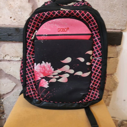 Polo Extenic Glow school backpack for middle and high school black-pink like new