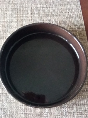 Clay baking dish like new, diameter 23 cm