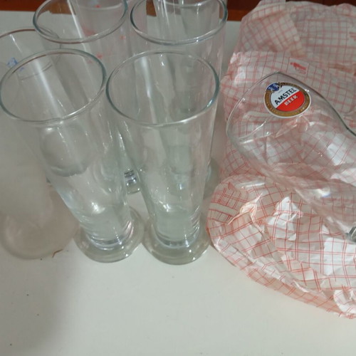 Beer, frappe and freddo espresso glasses like new, set of 16