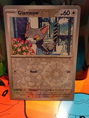 Glameow (SCR 116) Pokémon κάρτα Stellar crown σαν καινούργιο, reverse