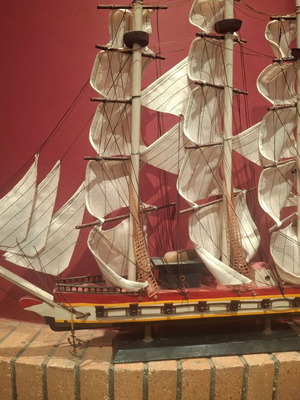 Wooden Decorative Sailing Ship like new, three-masted frigate