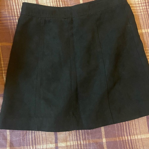 Mini skirt H&M black velvet like new, size S