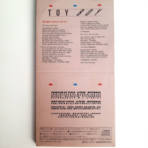 Sinitta Toy Boy 3-inch Mini CD single like new, pop