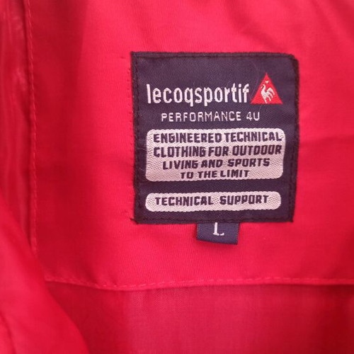 Le Coq Sportif Long Jacket red like new, women's