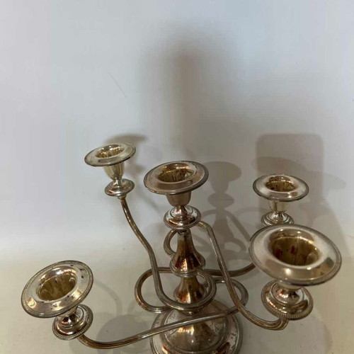 Vintage silver-plated 5-arm candlestick with curved arms 22x27