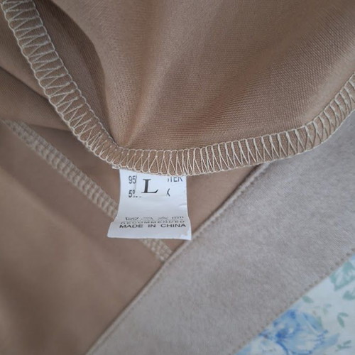 Women's moufan L like new, beige, velvet and polyester